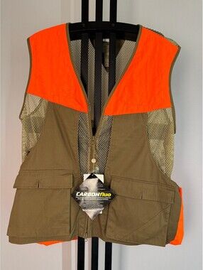 Beretta Upland Hunting Vest XXL Olive Blaze Orange Mesh Shooting GUX4 Breathable